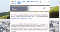 Desktop Screenshot of non-proliferation.irsn.fr