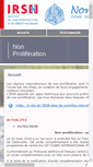 Mobile Screenshot of non-proliferation.irsn.fr