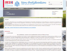 Tablet Screenshot of non-proliferation.irsn.fr
